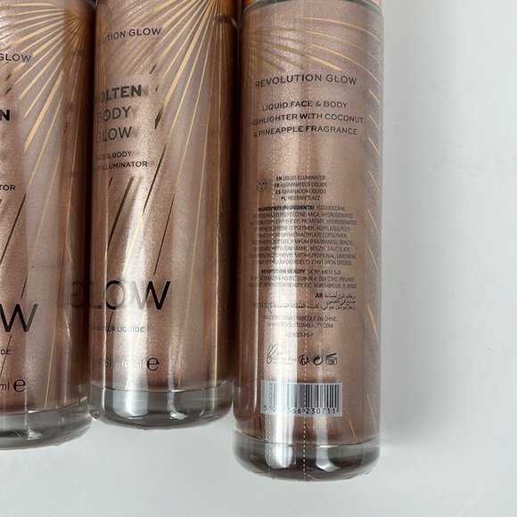Liquid Illuminator Rose Gold Face and Body Highlighter Revolution 3pc Bundle - Picture 4 of 7